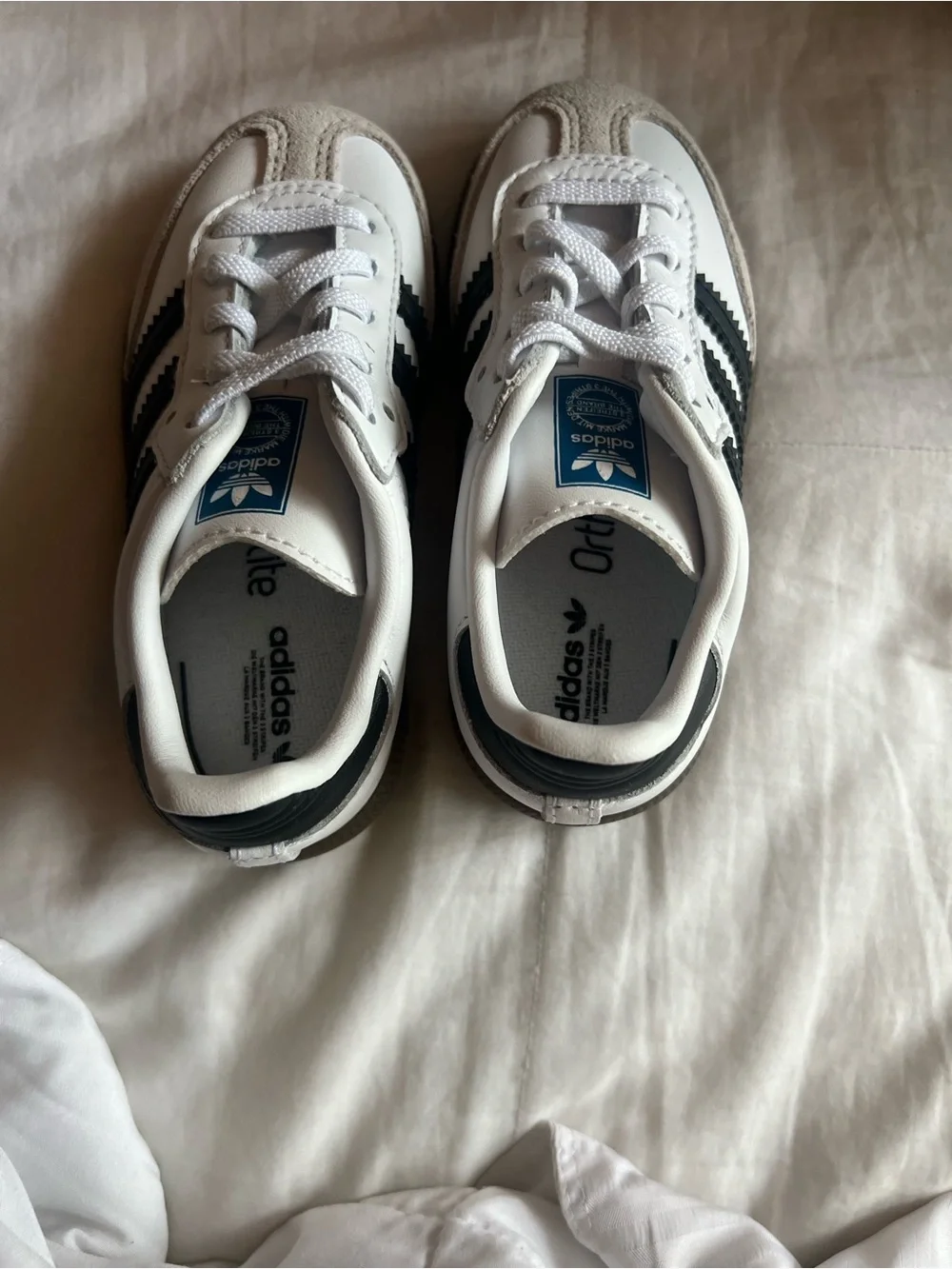 adidas Kids Samba OG Sneakers in Black & White